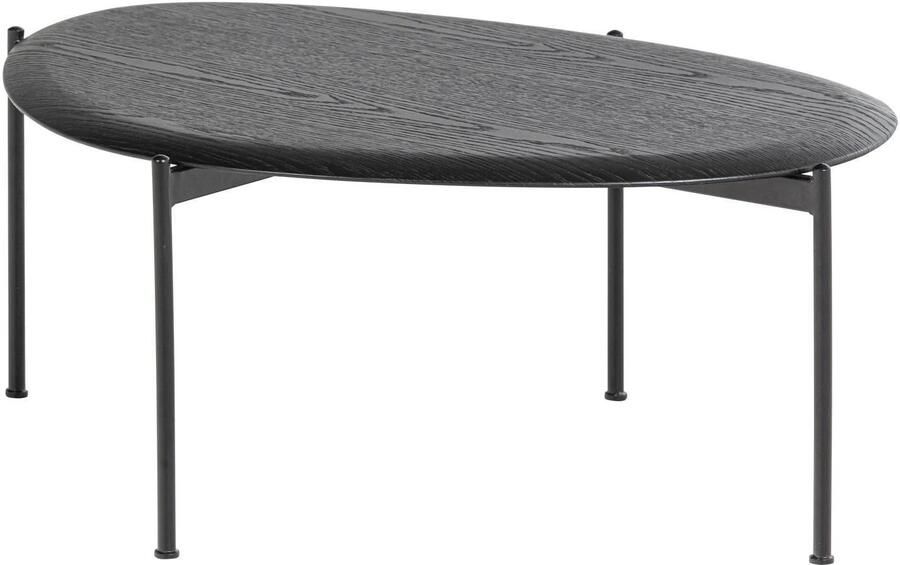 WOOOD Kota Salontafel MDF Fineer Zwart 26x121x97 cm