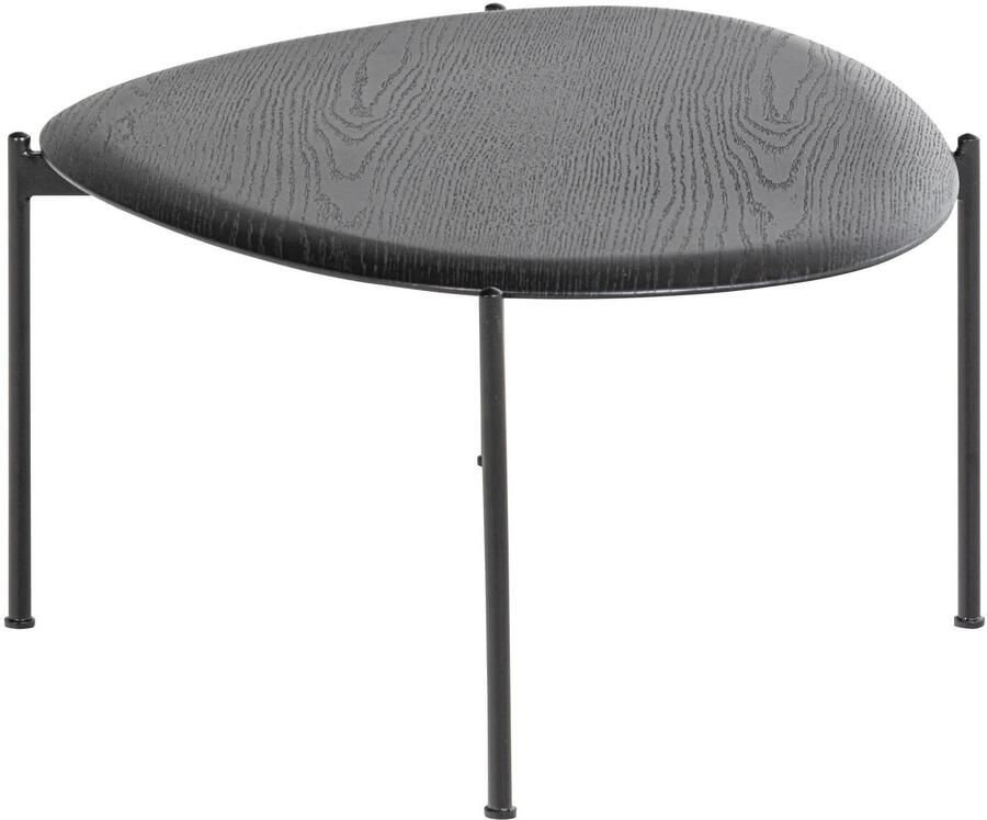 WOOOD Kota Salontafel MDF Fineer Zwart 26x121x97 cm - Foto 3