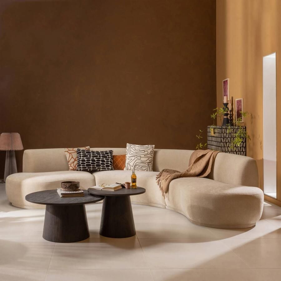 WOOOD Exclusive Salontafel Maan 60cm Donkerbruin Rond - Foto 2