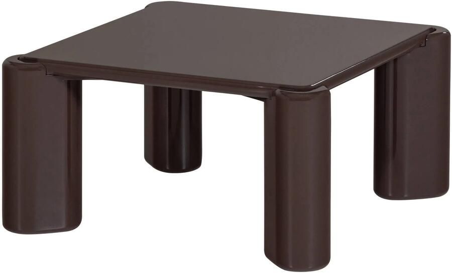 WOOOD Tiven Salontafel Hout Hoogglans Donkerbruin 42x80x80