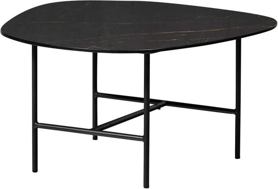 WOOOD Salontafel Vajen met tafelblad in marmerlook slank metalen frame - Foto 4