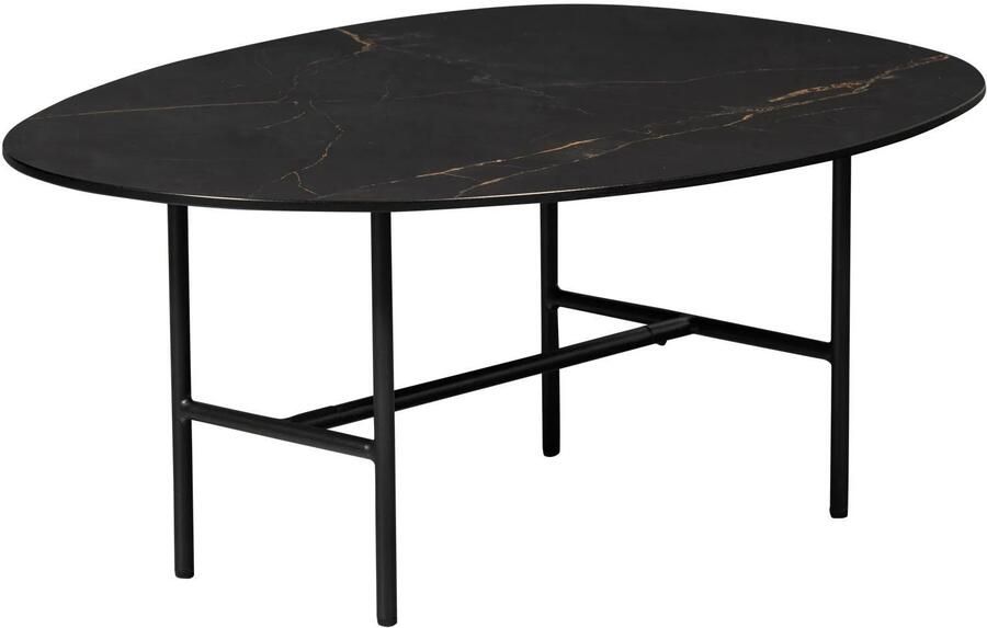 WOOOD Salontafel Vajen met tafelblad in marmerlook slank metalen frame - Foto 2