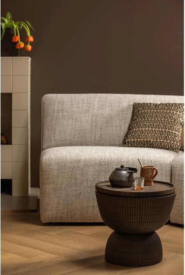WOOOD Samson Bijzettafel Fiber Clay Coffee Brown 35x40x40 cm - Foto 3