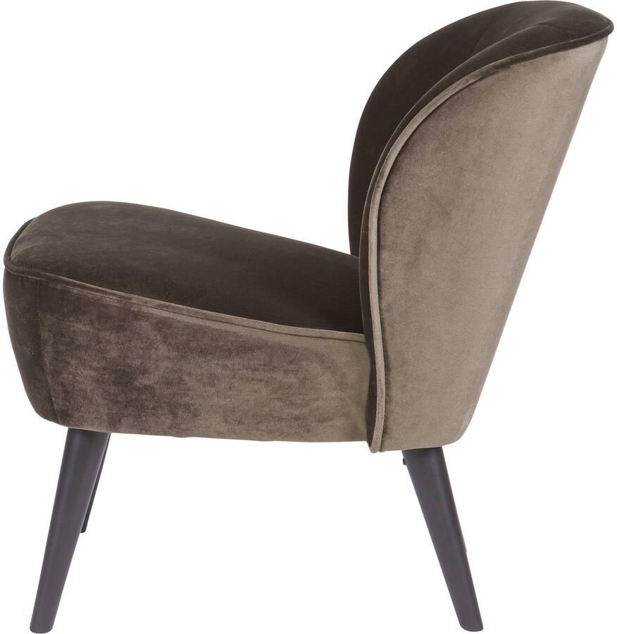 WOOOD Sara Fauteuil Velvet Stof Warm Groen 71x59x70 cm - Foto 2