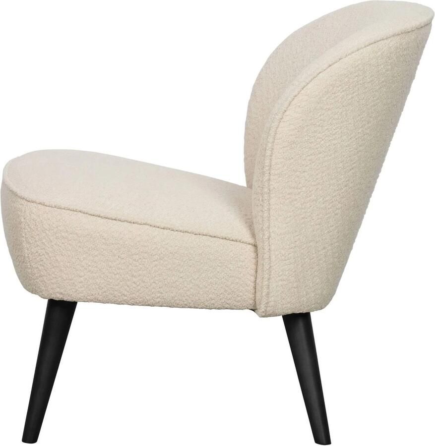 WOOOD Sara Fauteuil Bouclé Stof Creme Wit 71x59x70 cm