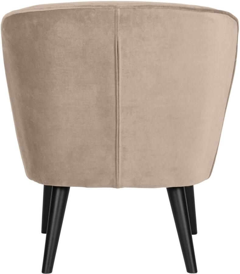WOOOD Sara Fauteuil Velvet Stof Khaki 59x71x70 cm