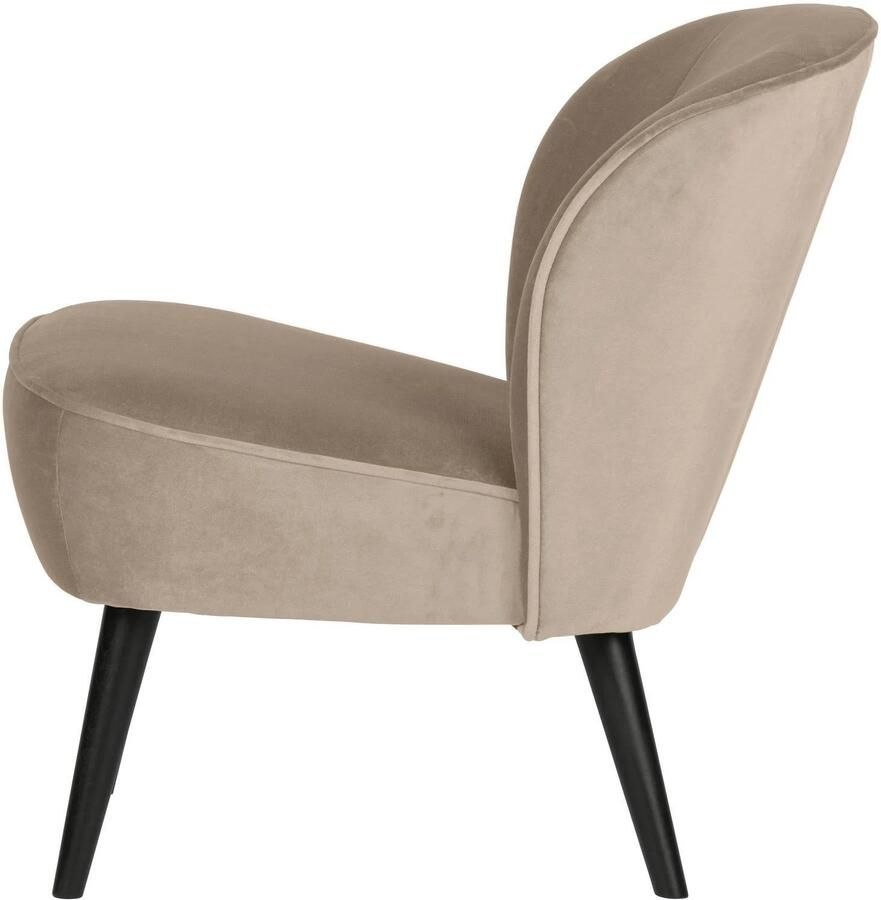 WOOOD Sara Fauteuil Velvet Stof Khaki 59x71x70 cm - Foto 2