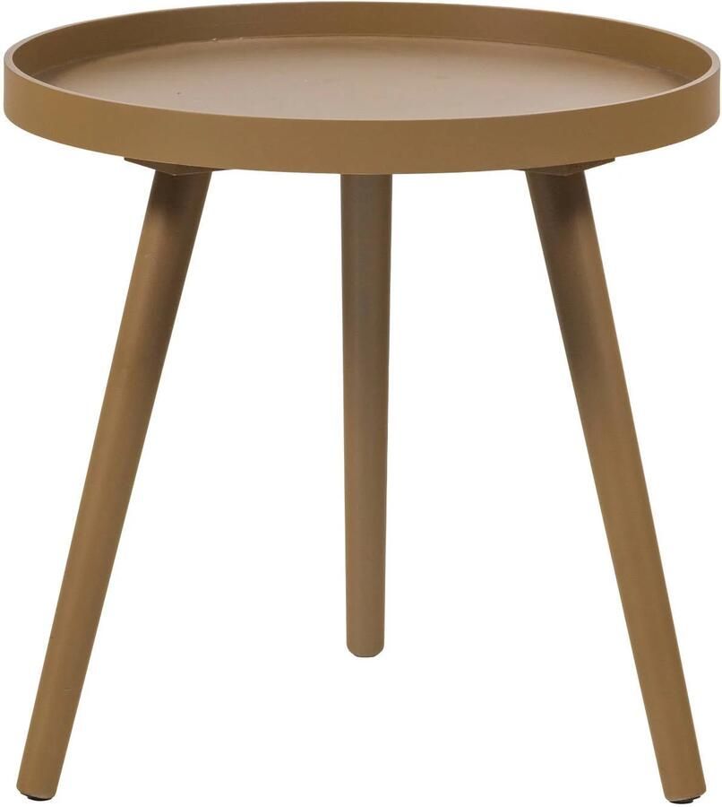 WOOOD Sasha Bijzettafel Ø 40 CM Hout Honinggeel 41x41x40.5 cm - Foto 4