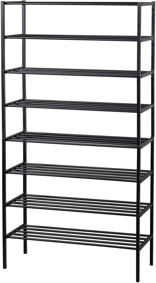 WOOOD Schoenenrek Ferro Stapel van 4 stuks Zwart