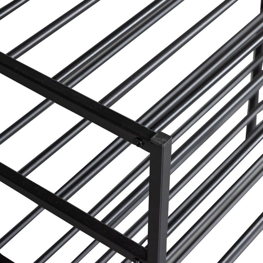 WOOOD Schoenenrek Ferro Stapel van 4 stuks Zwart - Foto 2