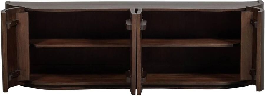 WOOOD Sense Dressoir 4-Deurs Mangohout Walnoot 50x160x46 cm - Foto 3