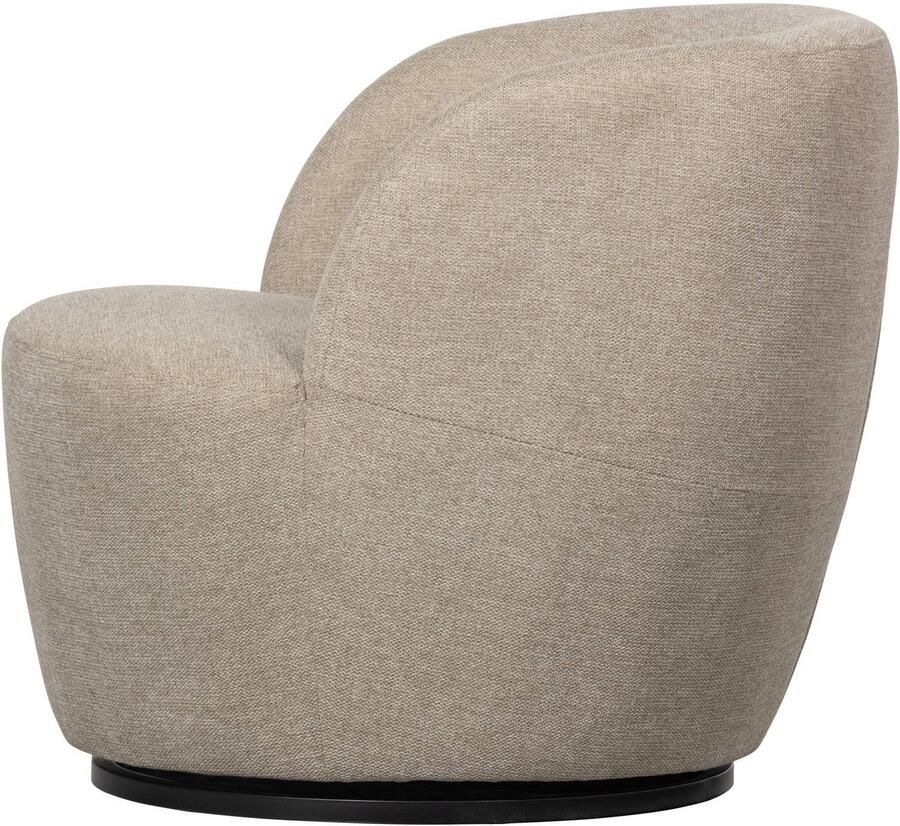 WOOOD Serra Draaifauteuil Geweven Stof Zand Beige 75x70x69 cm - Foto 4