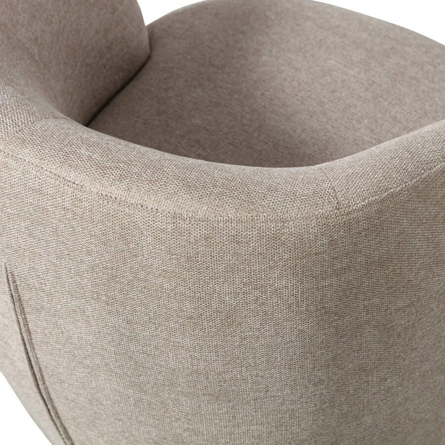 WOOOD Serra Draaifauteuil Geweven Stof Zand Beige 75x70x69 cm - Foto 2