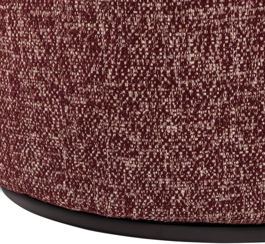 WOOOD Serra Draaifauteuil Melange Stof Bordeauxrood 68x70x77 cm - Foto 3