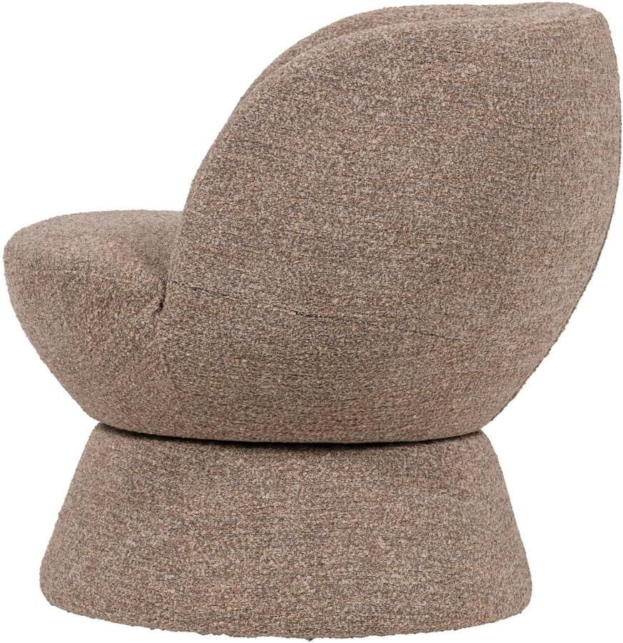 WOOOD Shuffle Draaifauteuil Melange Stof- Bruin 72x73x71cm - Foto 2
