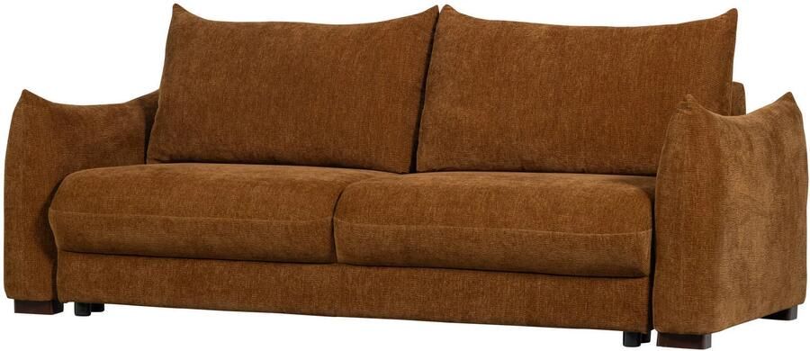 WOOOD Jonne 3-Zits Slaapbank Chennile Bruin 92x233x105