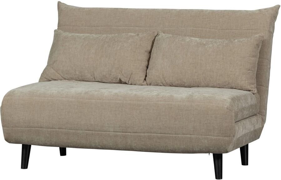 WOOOD Xem Slaapbank 1-Persoons Chenille stof Naturel Beige 80x122x92 cm