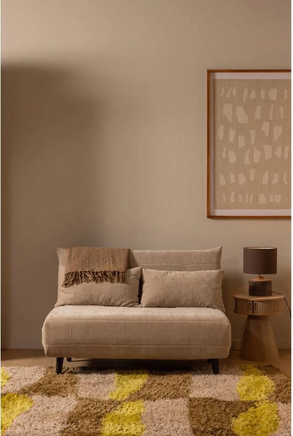WOOOD Xem Slaapbank 1-Persoons Chenille stof Naturel Beige 80x122x92 cm - Foto 2