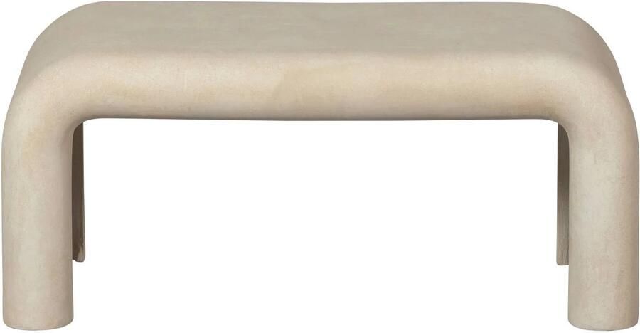 WOOOD Stani Salontafels Betonlook Fiber Clay Naturel Beige 40x92x42 cm Set van 2 - Foto 4