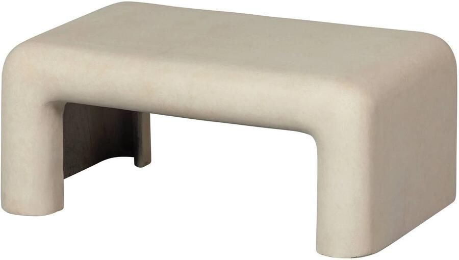 WOOOD Stani Salontafels Betonlook Fiber Clay Naturel Beige 40x92x42 cm Set van 2 - Foto 4