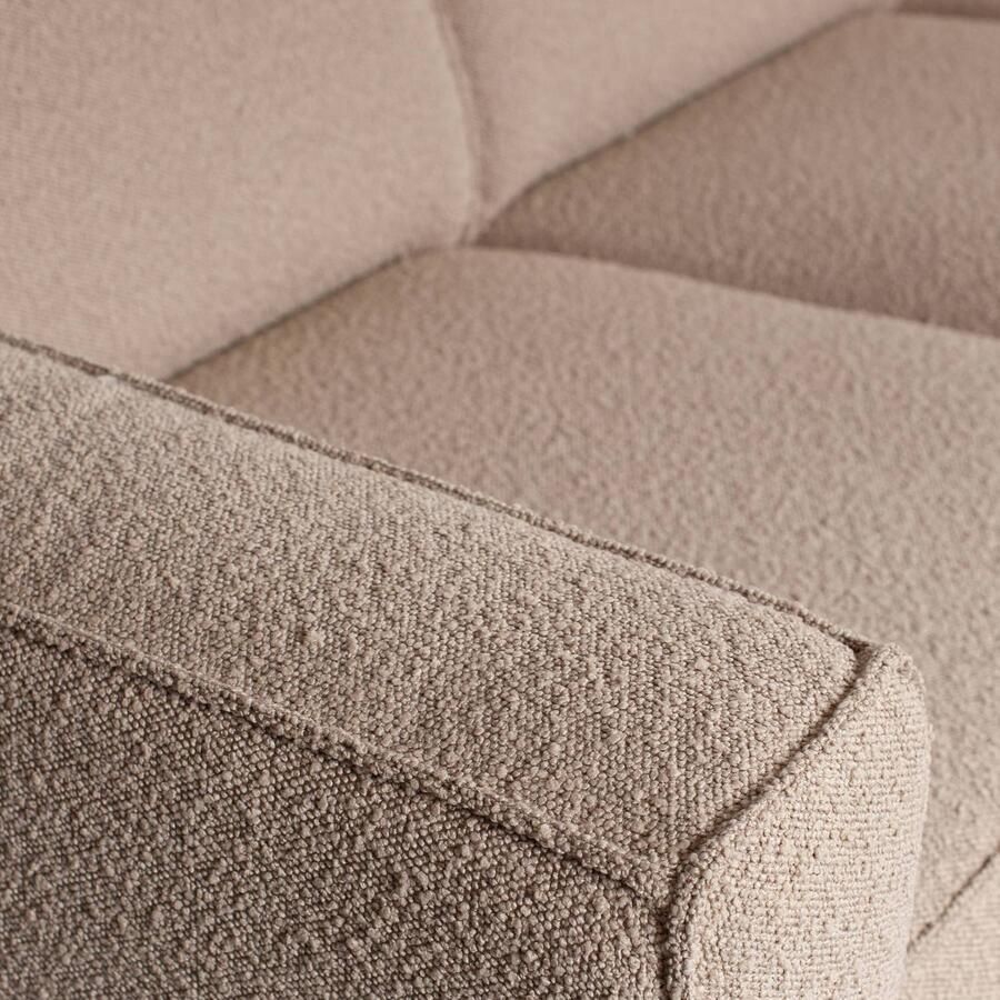 WOOOD Statement 3-Zits Bank 230 cm Chenille Velvet Taupe - Foto 2