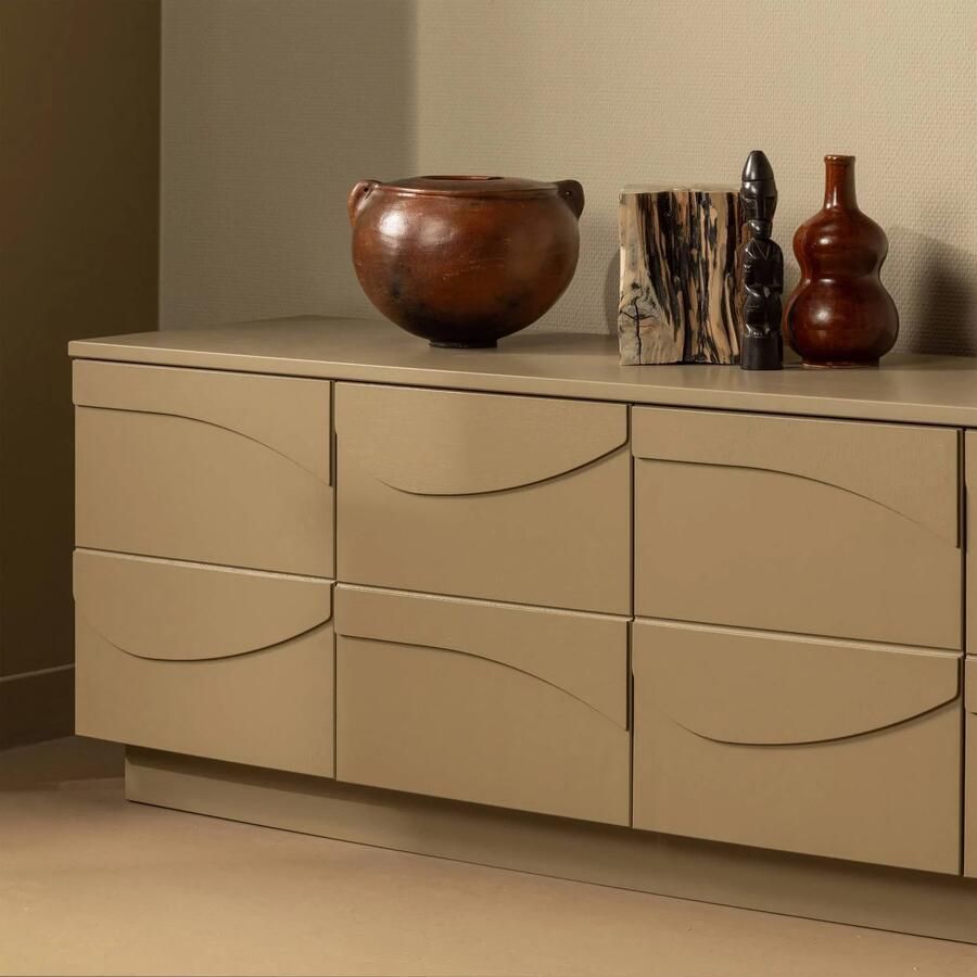 WOOOD Exclusive TV-meubel Teo Grenenhout 180cm Mud Japandi - Foto 3