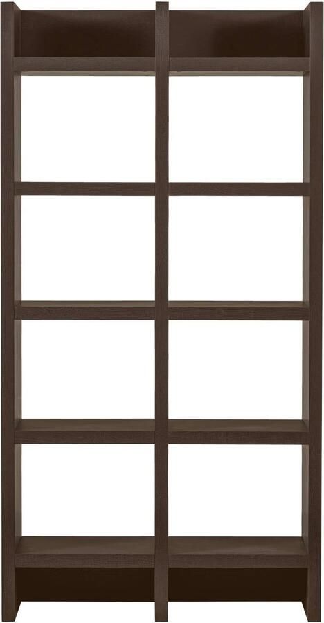 WOOOD Timo Open Kast MDF Donkerbruin 195x100x40 - Foto 2