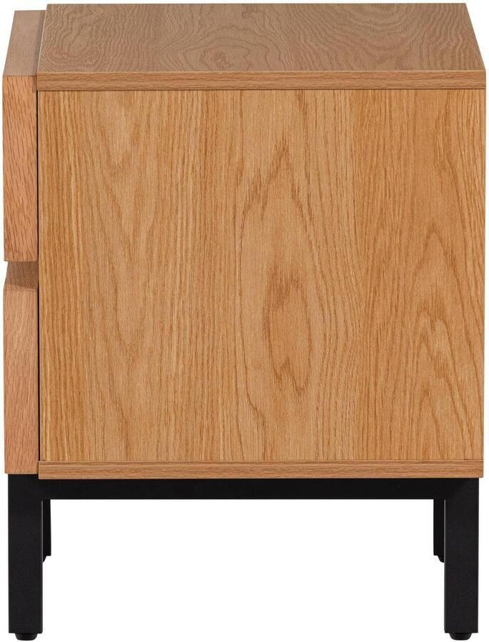 WOOOD Tours Ladekast Nachtkastje 2 Lades Melamine MDF Naturel - Foto 3