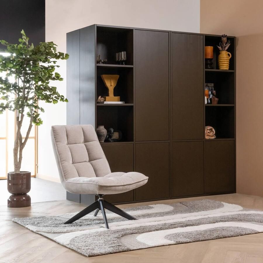 WOOOD Toval Pot Laag Metaal Hoogglans Paars Bruin 40x28x28 - Foto 3
