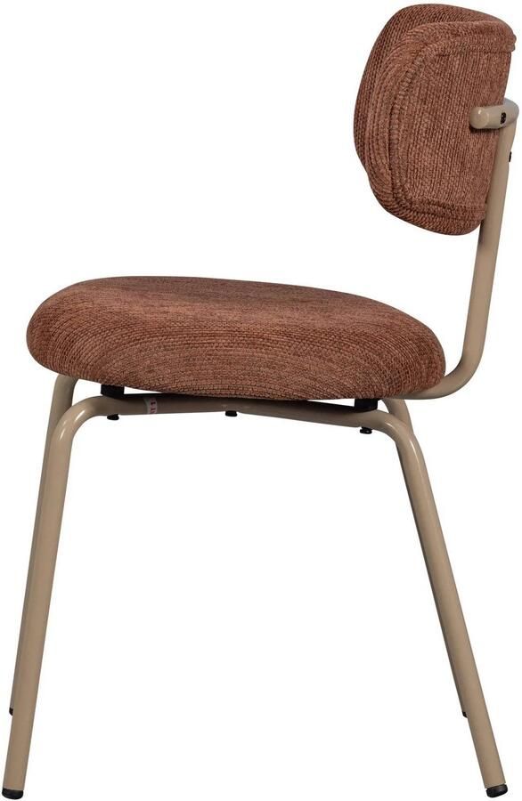 WOOOD Travis Eetkamerstoelen Polyester Off White Set van 2 - Foto 3