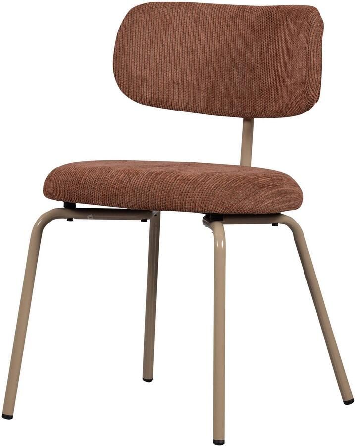 WOOOD Travis Eetkamerstoelen Polyester Off White Set van 2 - Foto 2