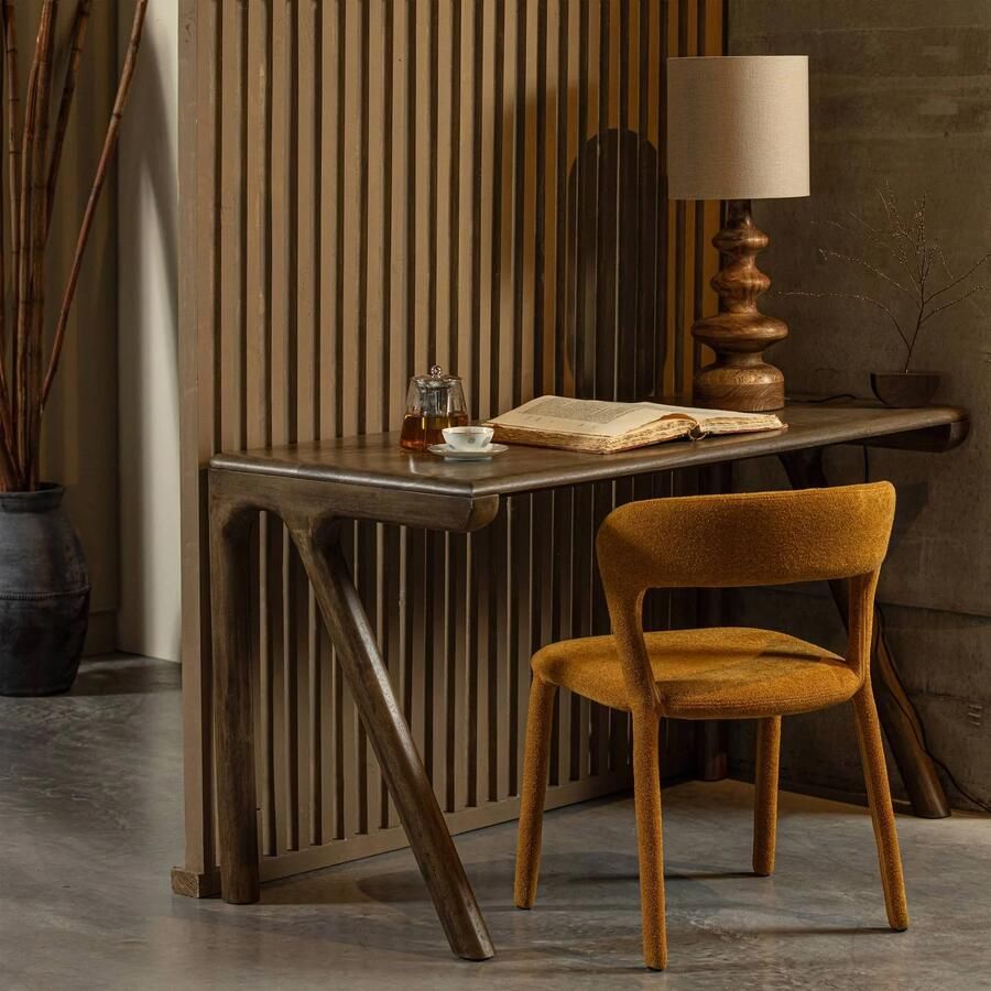 WOOOD Tug Bureau Opvallend Potendesign Mangohout Walnoot Bruin 78x130x60 cm - Foto 2