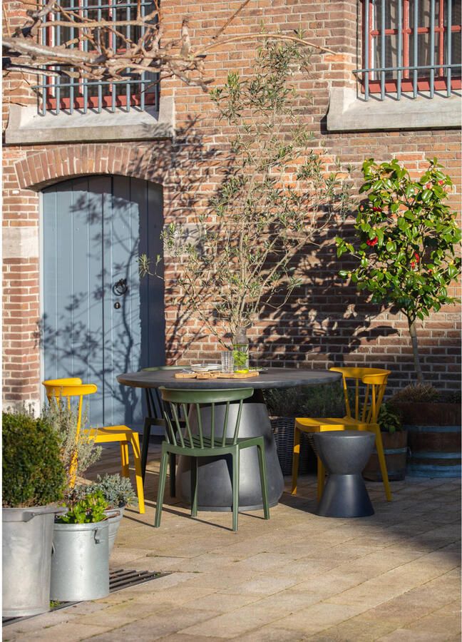 Woood Spijlenstoel Binnen|Buiten Bliss Kunststof Zwart Set van 2 - Foto 3