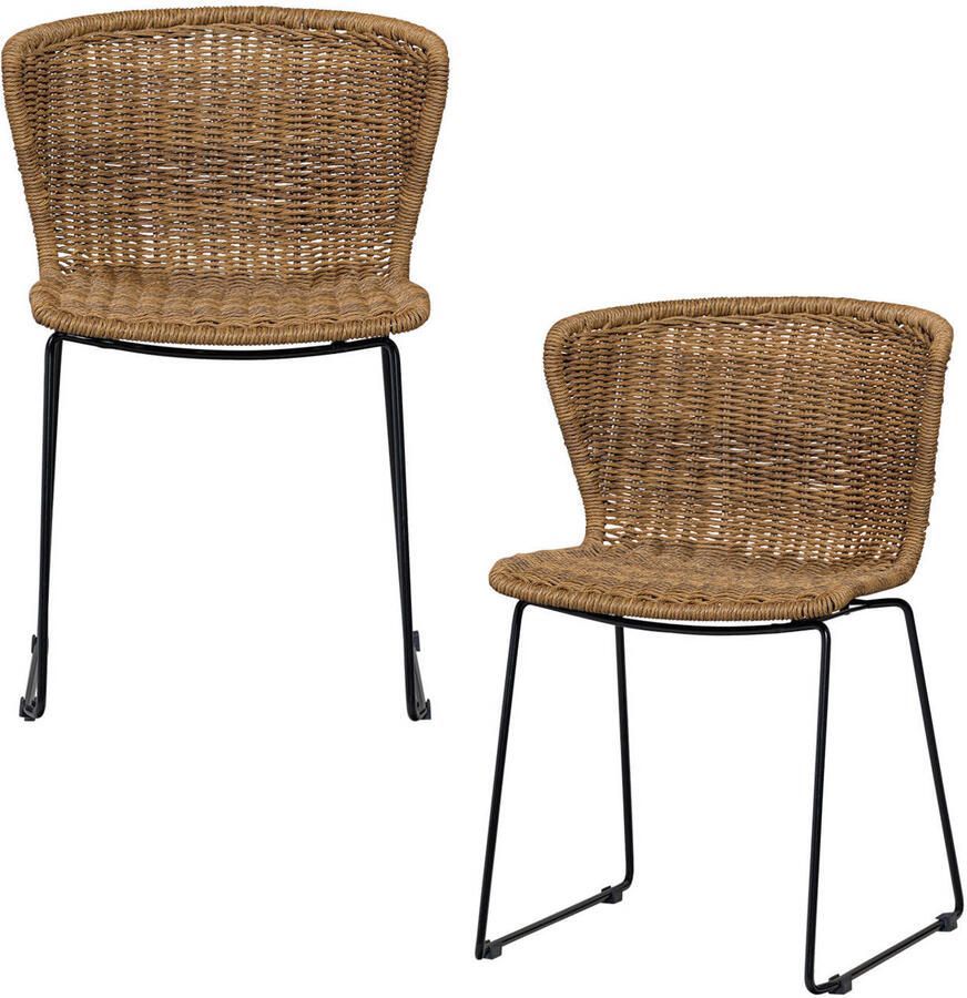 Woood Wings Tuinstoelen Touw|Metaal Naturel Set van 2 - Foto 3