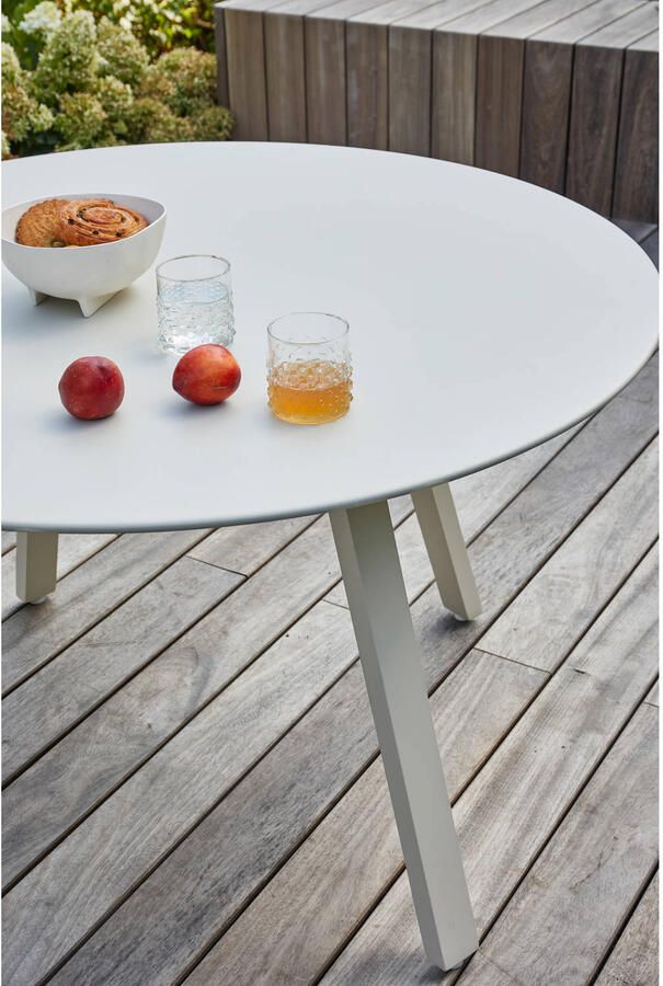 WOOOD Auke Tuintafel Aluminium Mist Grijs 75x120x120 - Foto 3