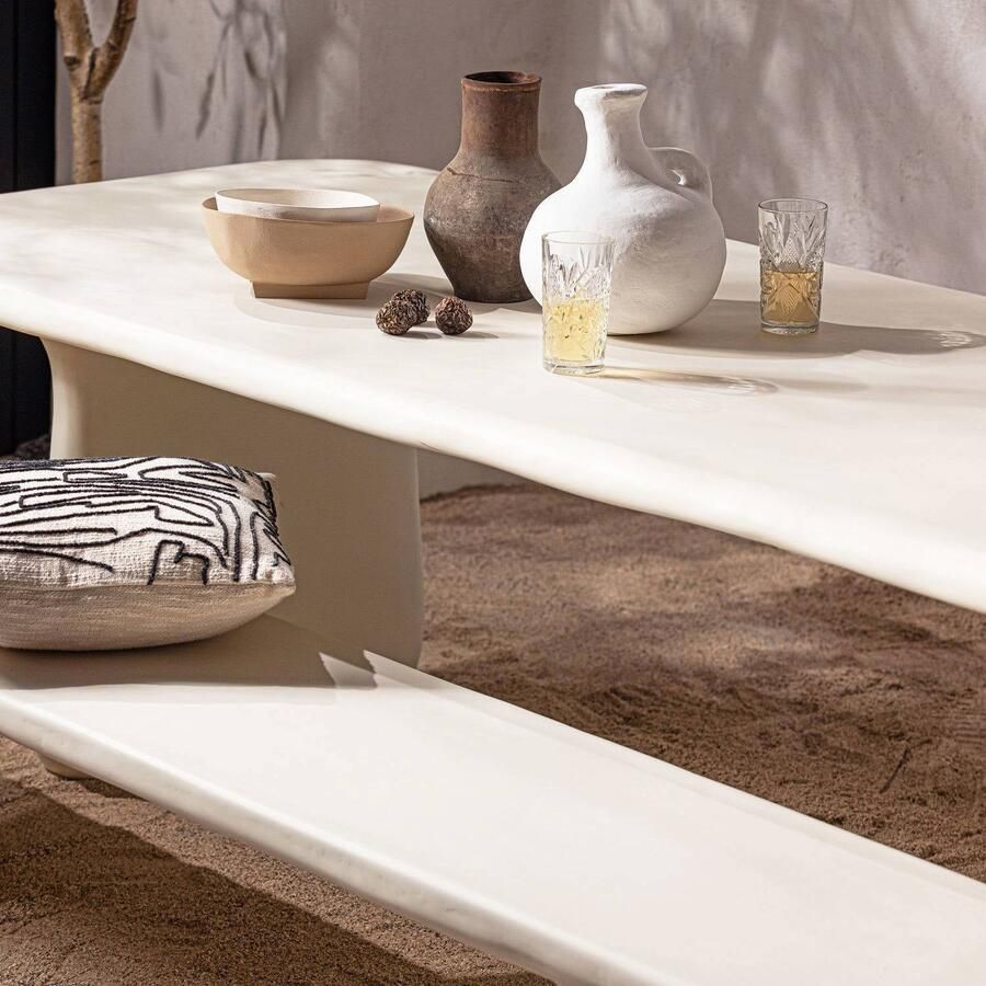 BASICLABEL Eettafel Loggia Polymeer Naturel 75x240x100 - Foto 2
