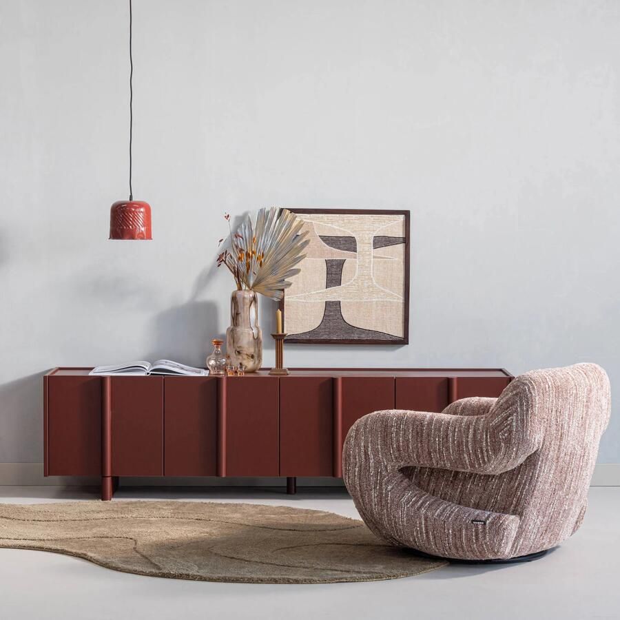 WOOOD Basu Tv-Meubel Grenen Bordeauxrood 53x200x46 - Foto 2