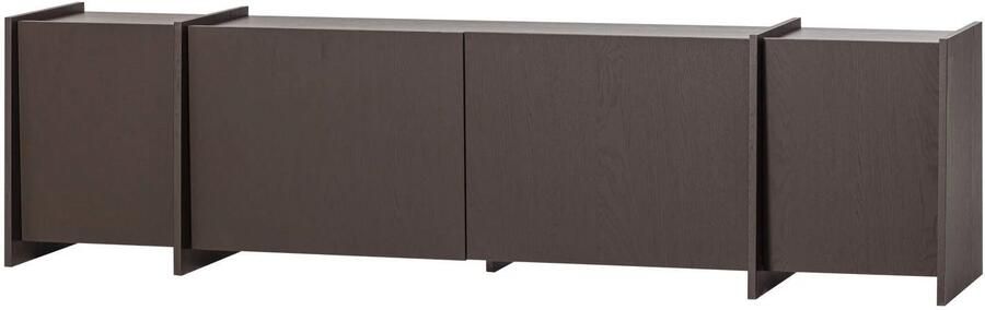 WOOOD Brock Tv Meubel 200 CM Essen Fineer Middenbruin 53x200x44