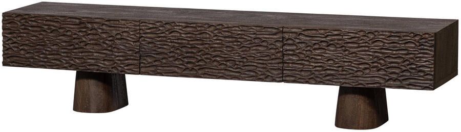 WOOOD Tv-meubel Crumble TV-dressoir van mangohout drie lades h 40 cm x b 180 cm x d 40 cm - Foto 3