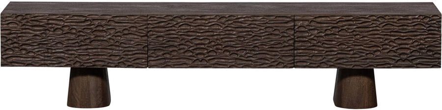 WOOOD Tv-meubel Crumble TV-dressoir van mangohout drie lades h 40 cm x b 180 cm x d 40 cm - Foto 2