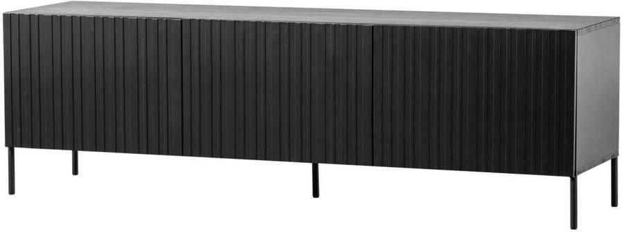 WOOOD Grand Gravure TV Meubel Grenen Zwart 56x180x46