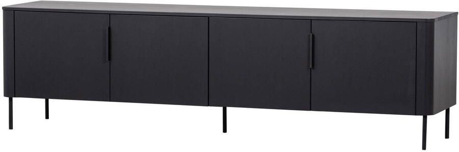 WOOOD Gunnar Tv Meubel Grenenhout Matzwart 56x200x44 - Foto 3