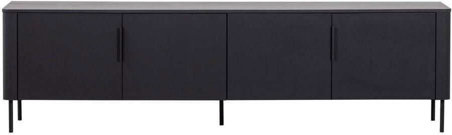 WOOOD Gunnar Tv Meubel Grenenhout Matzwart 56x200x44 - Foto 2