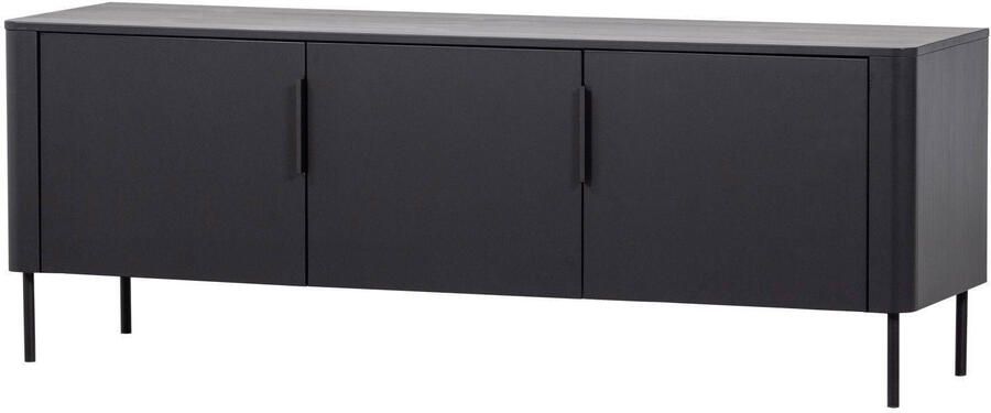 WOOOD Gunnar Tv Meubel Grenenhout Matzwart 56x154x44 - Foto 3