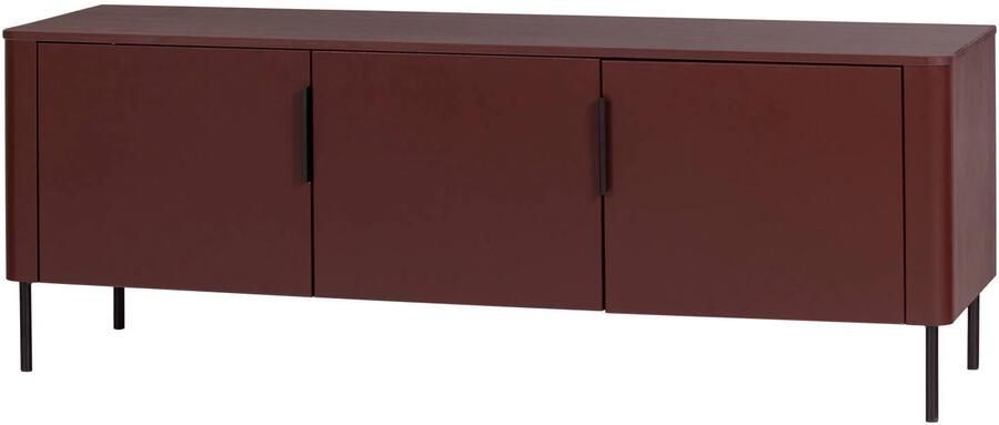 WOOOD Gunnar Tv Meubel 154 cm Grenen Bordeauxrood 56x154x44