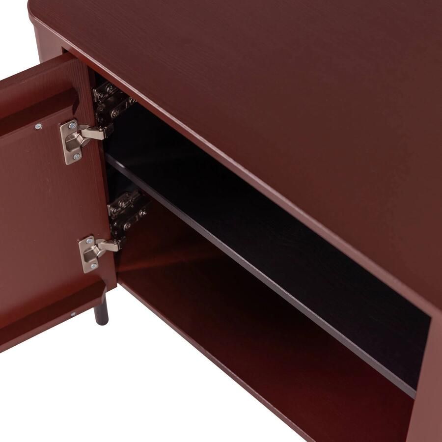 WOOOD Gunnar Tv Meubel 154 cm Grenen Bordeauxrood 56x154x44 - Foto 2