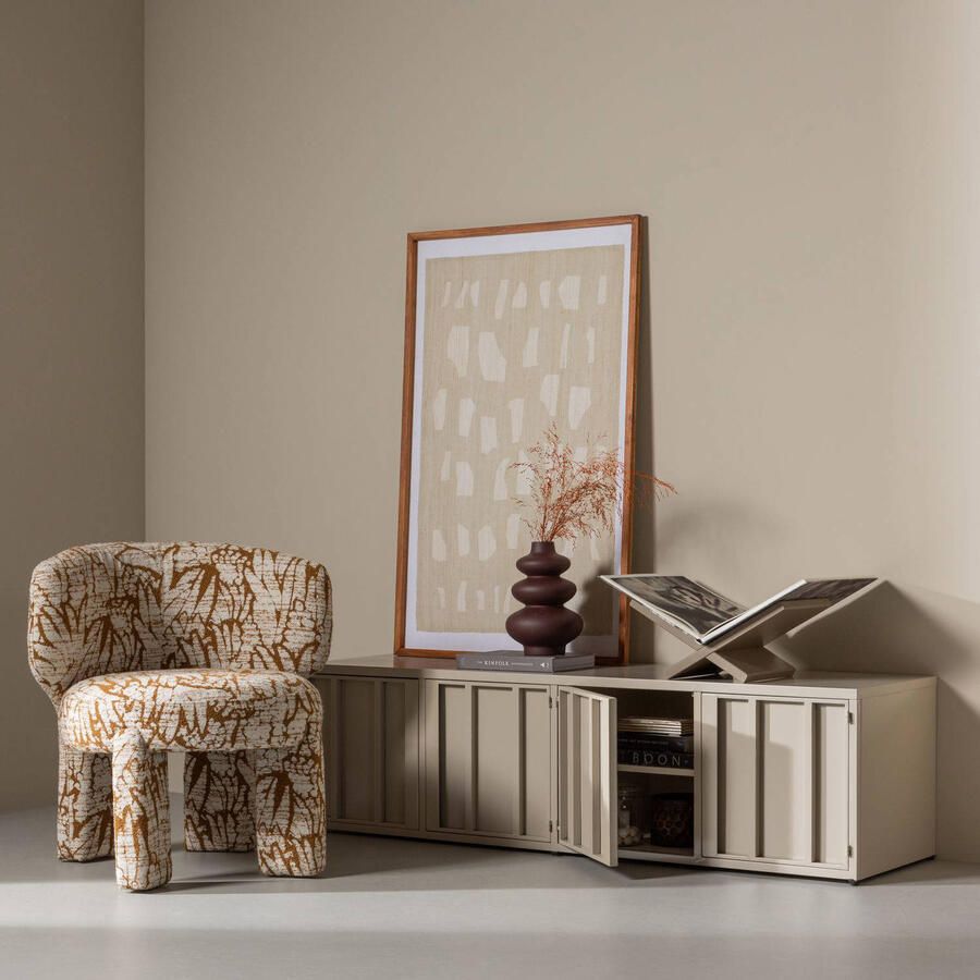 Woood Level Tv-Meubel Metaal Honinggeel 44x160x44