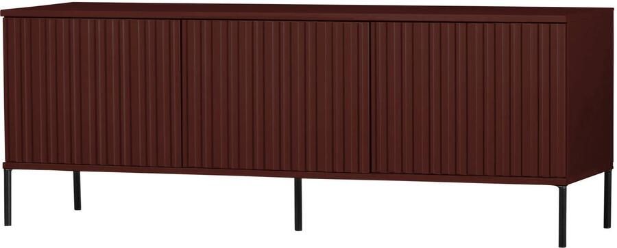 WOOOD New Gravure Tv Meubel Grenen Bordeauxrood 56x150x44 - Foto 2