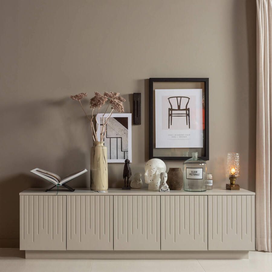 BePureHome WOOOD Pencil TV-Meubel Grenen Mist 52x180x40