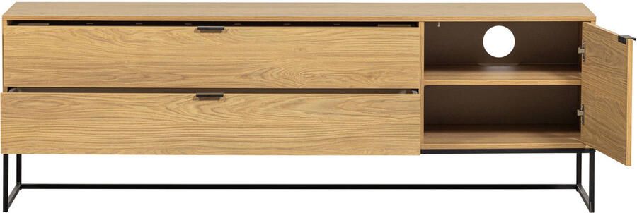WOOOD Tv-meubel Silas TV-board Commode 2 lades en 1 deur veel opbergruimte breedte 120 of 180 cm - Foto 3